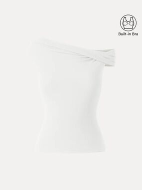 NWT OGL MULTIWEAR Eco-SkinKiss® Versatile Necklines Bra Top in white